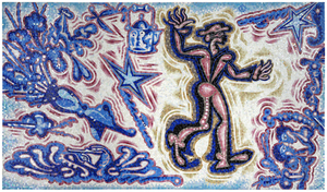 CARLOS LUNA - Iluminado - mosaïque byzantine - 47 1/2 x 82 in.