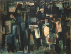 MAURICE GOLUBOV - City Nocturne - oil on canvas - 32 x 42 in.