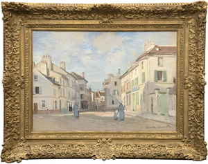 كلود مونيه -- L'Ancienne شارع دي لا Chaussée ، Argenteuil -- النفط على قماش -- 18 × 25 7 / 8 في.