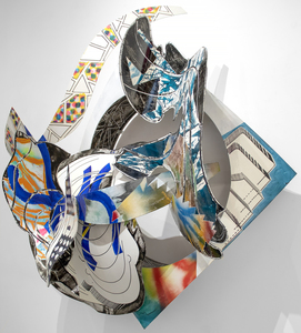 FRANK STELLA - The Musket - mixed media on aluminum - 74 1/2 x 77 1/2 x 33 in.