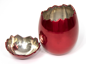 JEFF KOONS - Cracked Egg - anodized aluminum - 4 3/4 x 3 1/4 x 3 1/4 in.