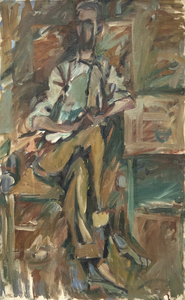 ELAINE DE KOONING - Bill Brown - oil on canvas - 32 1/8 x 20 in.