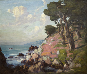 CHARLES SMITH - The Rockbound Coast of Carmel - oil on canvas - 39 1/4 x 46 in.
