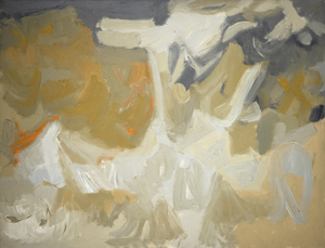 YVONNE THOMAS - 塔 - 亚麻布上的油画 - 39 3/4 x 51 1/2 in.