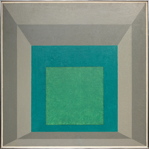 JOSEF ALBERS - Hommage an den Platz: &quot;In and Out&quot; - Öl auf Masonit - 40 x 40 in.