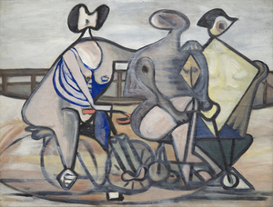 דיוויד סמית ' - ללא כותרת - שמן על בד - 12 x 15 3/4 אינץ '.