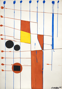 ALEXANDER CALDER - Small Entrance - gouache and ink on paper - 42 1/2 x 29 1/2 in