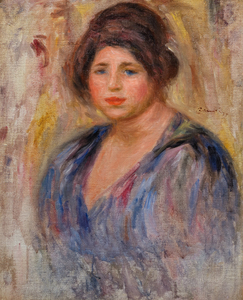 PIERRE-AUGUSTE RENOIR - Portrait de femme (Gabrielle Renard) - oil on canvas - 20 1/4 x 16 1/4 in.