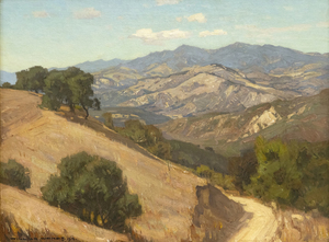 WILLIAM WENDT - Paysage de Californie - huile sur toile - 23 1/2 x 31 3/4 in.