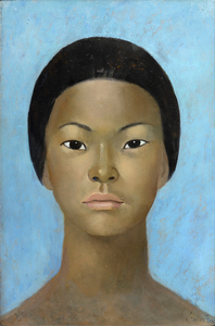 LEONOR FINI - Portrait of Pao Ying - oil on panel - 15 1/2 x 10 1/4 in.