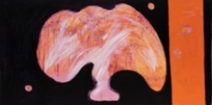 عشب ألبرت - ضباب برازيلي - أكريليك على قماش - 36 × 72 بوصة.