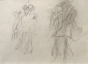 ويليم دي كونينج - بدون عنوان - جرافيت على ورق - 8 × 10 1/2 بوصة.