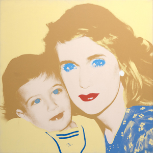 ANDY WARHOL - Patty Raynes and Son - acrylic and silkscreen ink on canvas - 40 1/8 x 40 1/8 x 1 1/4 in.