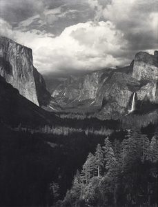 ANSEL ADAMS - Thunderstorm, Yosemite Valley, CA - gelatin silver print - 40 1/2 x 30 3/4 in.