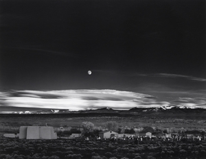 ANSEL ADAMS - Moonrise, Hernandez, New Mexico - silver gelatin print - 10 3/8 x 13 3/8 in.
