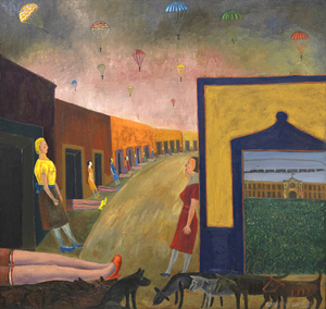 رودولفو موراليس - بدون عنوان - زيت على قماش - 37 1/4 × 39 1/4 بوصة.