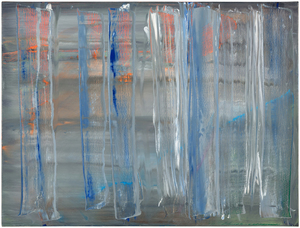 Widely recognized as one of the most consequential artists of our time, Gerhard Richters career now rivals that of Picasso&#039;s in terms of productivity and genius. The multi-faceted subject matter, ranging from slightly out-of-focus photographic oil paintings to Kelly-esque grid paintings to his &quot;squeegee&quot; works, Richter never settles for repeating the same thought- but is constantly evolving his vision. Richter has been honored by significant retrospective exhibitions, including the pivotal 2002 show,  &quot;Gerhard Richter: Forty Years of Painting,&quot; at the Museum of Modern Art, New York.  &lt;br&gt;&lt;br&gt;&quot;Abstraktes Bild 758-2&quot; (1992) comes from a purely abstract period in Richter&#039;s work- where the message is conveyed using a truly physical painting style, where applied paint layers are distorted with a wooden &quot;Squeegee&quot; tool. Essentially, Richter is sculpting the layers of paint, revealing the underlayers and their unique color combinations; there is a degree of &quot;art by chance&quot;. If the painting does not work, Richter will move on- a method pioneered by Jackson Pollock decades earlier.  &lt;br&gt;&lt;br&gt;Richter is included in prominent museums and collections worldwide, including the Tate, London, The Museum of Modern Art, New York, and the San Francisco Museum of Modern Art, among many others.