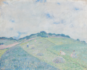 FREDERICK CARL FRIESEKE - Hill at Giverny - oil on canvas - 25 1/4 x 31 1/4 in.