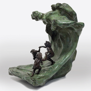 &lt;div&gt;&lt;font face=Calibri size=3 color=black&gt;Camille Claudel&#039;s life story reflects an era when societal constraints often dimmed the brilliance of women; their genius was viewed as a threat to the male-dominated world. Most introductions to Claudel are steeped in misleading biographical details related to her as Rodin&#039;s assistant, mistress, or lover, associations that diminish her achievements as a first-rate sculptor whose work borrows little from Rodin in style or subject matter. Despite these challenges, Claudel&#039;s legacy has endured, celebrated through exhibitions, biographies, and films since her rediscovery in 1982. &lt;/font&gt;&lt;/div&gt;&lt;br&gt;&lt;br&gt;&lt;div&gt;&nbsp;&lt;/div&gt;&lt;br&gt;&lt;br&gt;&lt;div&gt;&lt;font face=Calibri size=3 color=black&gt;&lt;em&gt;“La Vague (The Wave),”&lt;/em&gt; a remarkable sculpture of three women frolicking joyfully, embodies Claudel&#039;s passion for art and connection to nature. The women, their hair unruly like the sea, are depicted in a moment of freedom and abandon, yet the looming wave hints at the inevitable sorrow to come—a metaphor for Claudel&#039;s life, shadowed by fate. This piece, initially shown in plaster and later cast in bronze with an onyx marble wave, draws direct inspiration from Hokusai&#039;s &lt;em&gt;“The Great Wave,”&lt;/em&gt; reflecting the Parisian fascination with Japanese art at the time. While &lt;em&gt;“La Vague”&lt;/em&gt; showcases Claudel&#039;s technical mastery and the influence of Japanese aesthetics, it also poignantly symbolizes her acceptance of the overpowering forces of nature and the tragic course her life would ultimately take. This bronze, cast in 1997, is one of only two not held in a museum, further emphasizing the rarity of and reverence for Claudel&#039;s work.&lt;/font&gt;&lt;/div&gt;