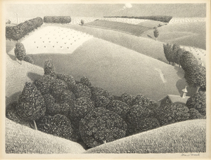 GRANT WOOD - July Fifteenth - lithograph - 9 3/4 x 12 1/2 in.