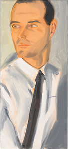 ALEX KATZ - Peter - huile sur panneau de masonite - 15 7/8 x 7 1/8 in.