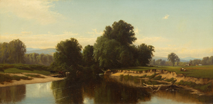 ALFRED THOMPSON BRICHER - Esopus Creek - oil on canvas - 20 x 40 in.