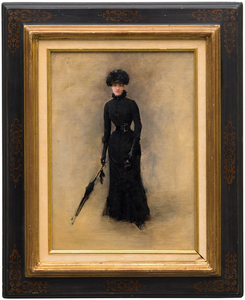 JEAN BERAUD - La Parisienne - oil on canvas - 13 3/4 x 9 5/8 in.