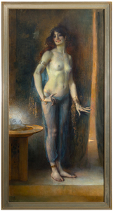 MARIE FELIX HIPPOLYTE-LUCAS - Salome - oil on canvas - 77 x 38 1/8 in.