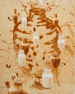 FERNANDO CANOVAS - Sodome - acrylique sur toile - 63 5/8 x 51 1/4 po.