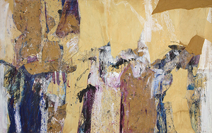 ARNE HIERSOUX - Yonder Cisco - acrylic and paper on canvas - 59 x 93 3/4 in.