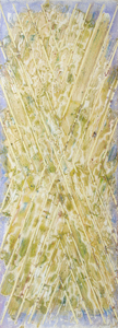 KENNETH NOLAND - Vents 82-23 - monotype peint sur papier fait main - 86 1/2 x 31 3/8 po.