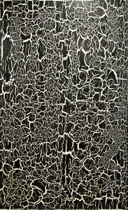ED MOSES - B/W - acrylic on canvas - 96 x 60 in.
