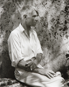 EDWARD STEICHEN - Carl Sandburg - black and white photograph - 12 1/2 x 10 1/4 in.