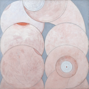 ハッセル・スミス - 眼球に目玉 - キャンバスに油彩 - 46 x 46インチ。