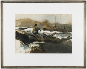 ANDREW WYETH - Upper Dam - watercolor - 13 1/2 x 19 1/2 in.