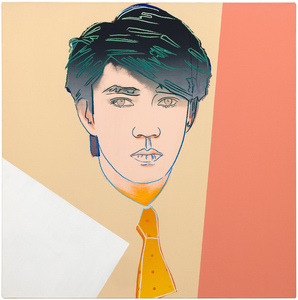 <div><font face="Times New Roman" size=3 color=black>Andy Warhol’s “<em>Ryuichi Sakamoto”</em> from 1983, a vibrant 40 by 40 inch canvas, captures the Japanese composer and electronic-music pioneer in the artist’s signature Pop-Art idiom, transforming a celebrity photograph into a study of color, repetition, and glamour. </font></div>
<br>
<br><div><font face="Times New Roman" size=3 color=black>The composition highlights Sakamoto’s stylized face, rendered with precise silkscreen outlines. His dark, textured hair is set against a peach panel, intersected by a white triangular section. Warhol enhanced the silkscreen process with hand-drawn touches that heighten Sakamoto’s facial features. Blending mechanical and manual techniques gives the portrait both the polish of a silkscreen print and the tactility of a painting.</font></div>
<br>
<br><div><font face="Times New Roman" size=3 color=black>By the 1980s, Ryuichi Sakamoto was celebrated worldwide as co-founder of Yellow Magic Orchestra and for his pioneering solo work in electronic, orchestral, and film-score composition. By choosing one of the few non-Western, male subjects in Warhol’s roster, he acknowledged Sakamoto’s global influence and beauty, making this portrait especially rare in the artist’s oeuvre. Part of a broader series of celebrity portraits alongside icons like Mick Jagger, Debbie Harry, and Prince, “<em>Ryuichi Sakamoto”</em> exemplifies Warhol’s fascination with fame as commodity, screen-printing public personas to interrogate the intersection of art, commerce, and media.</font></div>
<br>
<br><div><font face="Times New Roman" size=3 color=black>A lithographic version of this painting is held by the Tate London and the National Galleries of Scotland, affirming its cultural significance.</font></div>
<br>
<br><div><font face="Times New Roman" size=3 color=black>This work stands as both a vibrant homage to one of music’s most innovative figures and a testament to Warhol’s enduring exploration of image-making. Its bold palette and iconic subject continue to resonate in contemporary collections seeking a nexus of music history, Pop-Art heritage, and cross-cultural dialogue.</font></div>