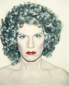 ANDY WARHOL - Self-Portrait in Drag - Polaroid - 4 1/4 x 3 3/8 in.