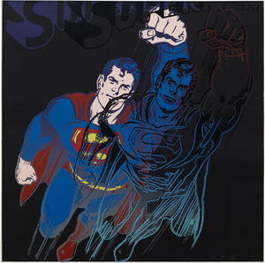 אנדי וורהול - סופרמן (II.260) - הדפס רשת - 38 x 38 אינץ'