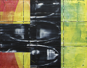 DAVID ROW - On the Threshold - huile et alkyde sur toile - 60 x 75 in.