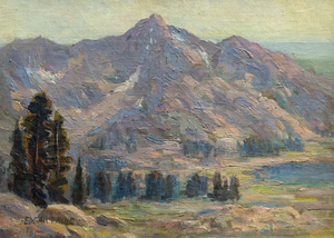 EDGAR ALWIN PAYNE - Sierra Nevada Mountains - oil on canvas - 9 3/4 x 13 1/2 in.