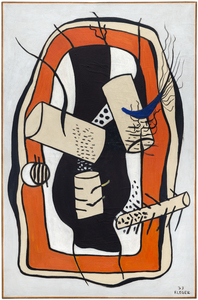 FERNAND LEGER - Komposition orange et noir - Öl auf Leinwand - 36 1/8 x 23 1/2 in.