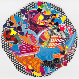 FRANK STELLA - Fattipuff, aus Imaginary Places II - Lithographie, Siebdruck, Radierung, Aquatinta und Farbrelief auf handgeschöpftem TGL-Papier - 32 1/2 x 32 1/2 Zoll.