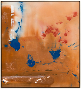 One of the most recognizable names among the Abstract Expressionist women, Helen Frankenthaler made significant contributions to American Post-War painting. Her use of staining pigment directly on canvas gave way to the Color Field movement. By pouring paint on raw canvas, Frankenthaler fused the pigment into the very fabric, drawing attention to the nature of paint and color.
<br>
<br>In this painting from 1982, Frankenthaler mixes the surface of the canvas with thick use impasto, showcasing her ability to mix color and textures. The sprays of blue and red impasto against the tonal changes of the stained canvas create dynamic depth. "Terracotta" has never been to auction and has belonged to the same private collection since 1982.
<br>
<br>Having exhibited her work for over six decades, from the early 1950s until her death in 2011, Frankenthaler spanned several generations of abstract painters while continuing to produce vital and ever-changing new work. Her work has been the subject of several major retrospective exhibitions, including a 1989 retrospective at the Museum of Modern Art in New York.