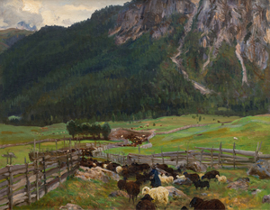 <div><font face=Lato size=3>Painted during John Singer Sargent's trip to the Austrian Tyrol in the summer of 1914, this work captures a moment of profound historical tension as Austria declared war on Serbia that July, placing Sargent at the threshold of the First World War. The painting offers a strikingly intimate and unexpected view of the Alpine landscape, framed from within a sheep pen with the mountain itself largely cropped from sight. This choice of vantage point shifts the viewers focus to the meeting point of the valley and the rising slope, where deep verdant greens anchor the composition and an overcast sky suggests a subtle sense of unease beyond the tranquil pastoral foreground.</font></div><br><br><div>&nbsp;</div><br><br><div><font face=Lato size=3>The work is included in the Sargent catalogue raisonne by Richard Ormond and Elaine Kilmurray, confirming its secure place within the artists documented production. Sargent created several related works during his 1914 stay in the Tyrol across both oil and watercolor, including <em>Tyrolese Interior </em>at The Metropolitan Museum of Art, <em>Woodsheds Tyrol</em> at the Art Institute of Chicago, and <em>Trout Stream</em> <em>in the Tyrol</em> at the de Young Museum. Together these works demonstrate Sargent's sustained engagement with the region and its distinctive light, atmosphere, and rural architecture during this pivotal year.</font></div><br><br><div>&nbsp;</div><br><br><div><font face=Lato size=3>This painting also carries distinguished provenance, having been previously held in the collection of Henry Clay Frick, the American industrialist and founder of the Frick Collection, before being given as a gift to his friend and lawyer Louis Cass Ledyard, who also served as counsel to J P Morgan. Its rarity within Sargents mature Tyrolean subjects is further underscored by the small number of comparable works that have reached the market, with only one closely related painting from this period, A Tyrolese Crucifix from 1915, having appeared at auction in recent decades.</font></div><br><br><div>&nbsp;</div><br><br><div><font face=Lato size=3>Sargents work continues to receive major institutional recognition, including the forthcoming exhibition Sargent Dazzling Paris at the Musee d Orsay in 2025 to 2026, reaffirming the ongoing relevance of his mature European landscapes within the broader narrative of early twentieth century art.</font></div>