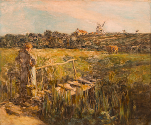 LEON AUGUSTIN LHERMITTE-The Milk Maid LEON AUGUSTIN LHERMITTE-The Milk Maid