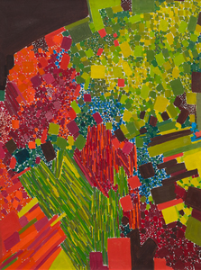 LYNNE MAPP DREXLER - Sporadic Spring - oil on canvas - 40 x 29 1/2 in.