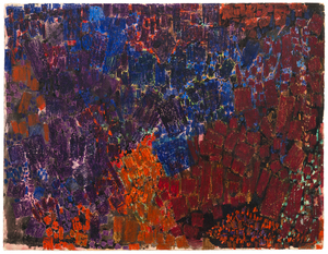 LYNNE MAPP DREXLER - Untitled (Dark) - oilstick on paper - 19 x 24 1/2 in.