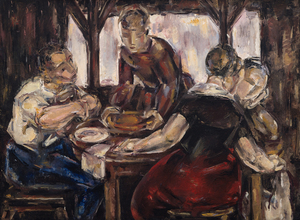 <div><font face=Aptos size=3 color=black>Born in 1881, the same year as fellow Spaniard Pablo Picasso, María Blanchard carved her distinct path within modernist art, blending Cubist influences with emotional depth. <em>"La Comida" </em>demonstrates Blanchard's evolution towards a more figurative style while retaining explicit Cubist references. This shift aligns her work with the “<em>Retour à l'ordre”</em> movement, a tendency many fellow artists embraced at the time. Thematically, “<em>La  Comida</em>” recalls van Gogh's early works, particularly "<em>The Potato Eaters</em>" (1885), in both palette and subject matter. Like van Gogh, Blanchard draws attention to the simplicity of rural life, using muted tones of browns, reds, and ochres to convey the grounded, almost austere nature of the figures around the table.</font></div>
<br>
<br><div> </div>
<br>
<br><div><font face=Aptos size=3 color=black>Blanchard’s work after 1921 progressively bridged the gap between the rigid forms of early Cubism and a more emotive, personal representation of her subjects. Geometric rigors are present, but the scene's naturalistic light and volumetric composition echo Cézanne's influence. The sharp brushstrokes and angular figures evoke a sense of protection, reflecting Blanchard's intention to shield the inner spirit of her characters from the gaze of others. Yet, her sensitive portrayal invites viewers to connect emotionally with her work, engendering a sense of intimacy and quiet communion. Despite the somber palette, there is a subtle warmth, with the figures' inner spirit shielded from judgment, much like those in van Gogh's painting. Yet in synthesizing elements of Cubism, Blanchard added emotional complexity to the rural themes van Gogh explored, making her contribution distinct yet reflective of earlier artistic traditions.</font></div>
