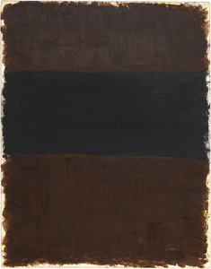 MARK ROTHKO - Untitled (Brown and Black) - 紙にアクリル、ボードにマウント - 33 1/4 x 25 3/4 in.