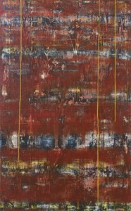 MARY MITSUDA - Untitled - acrylic on wood panel - 70 x 44 in.